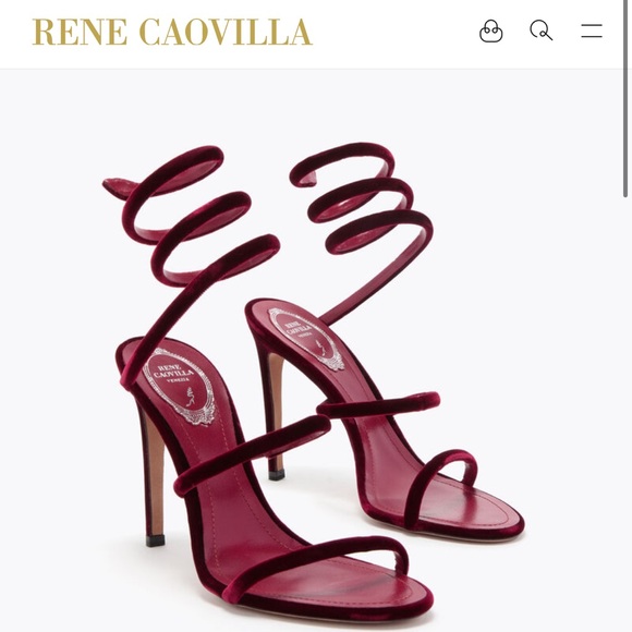 Rene Caovilla Shoes - CLEO RUBY VELVET SANDAL 105